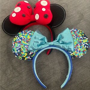 Sequin and Bow Minnie Mouse Ears Headbands